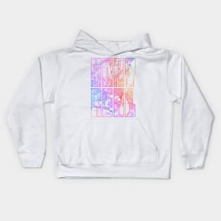 Montreal, Quebec, Canada City Map Typography - Colorful Kids Hoodie